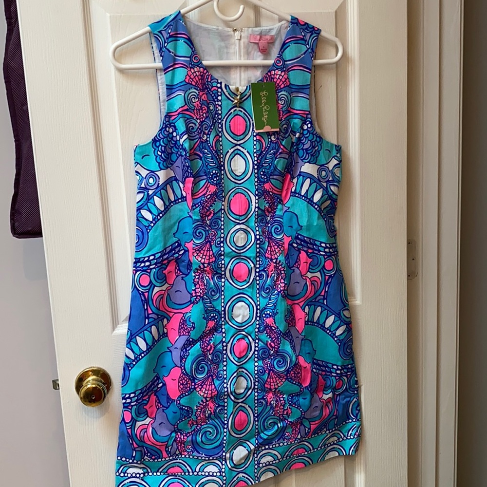 Lilly Pulitzer Abigail Shift Dress-Sea Jewels Sz 6